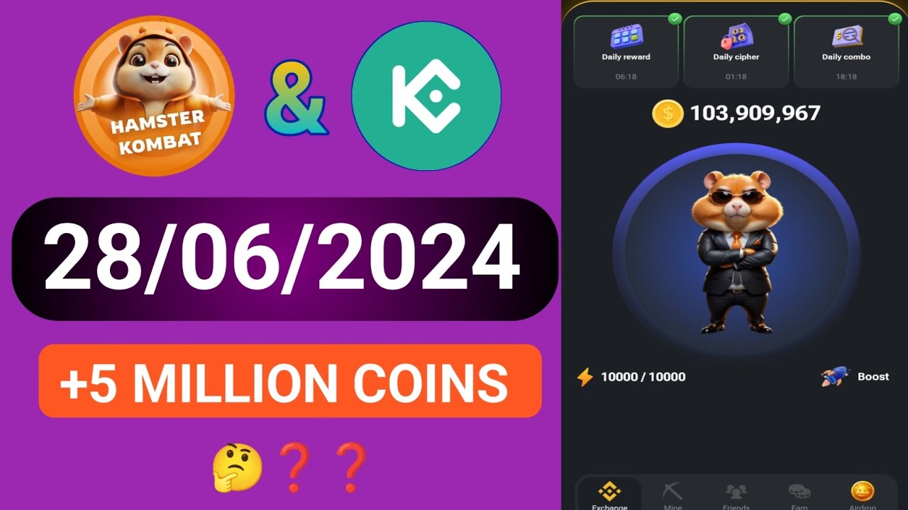Hamster kombat today daily cipher cood. 29/06/2024 Hamster kombat|| Crypto #hamster_combat #games