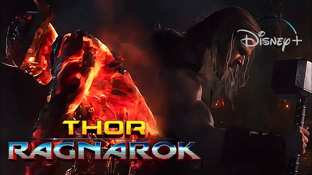 Thor: Ragnarok | Thor Vs Surtur - Fight Scene | Disney+ [2017]