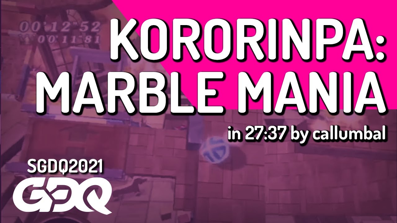 Kororinpa: Marble Mania by callumbal in 27:37 - Summer Games Done Quick 2021 Online