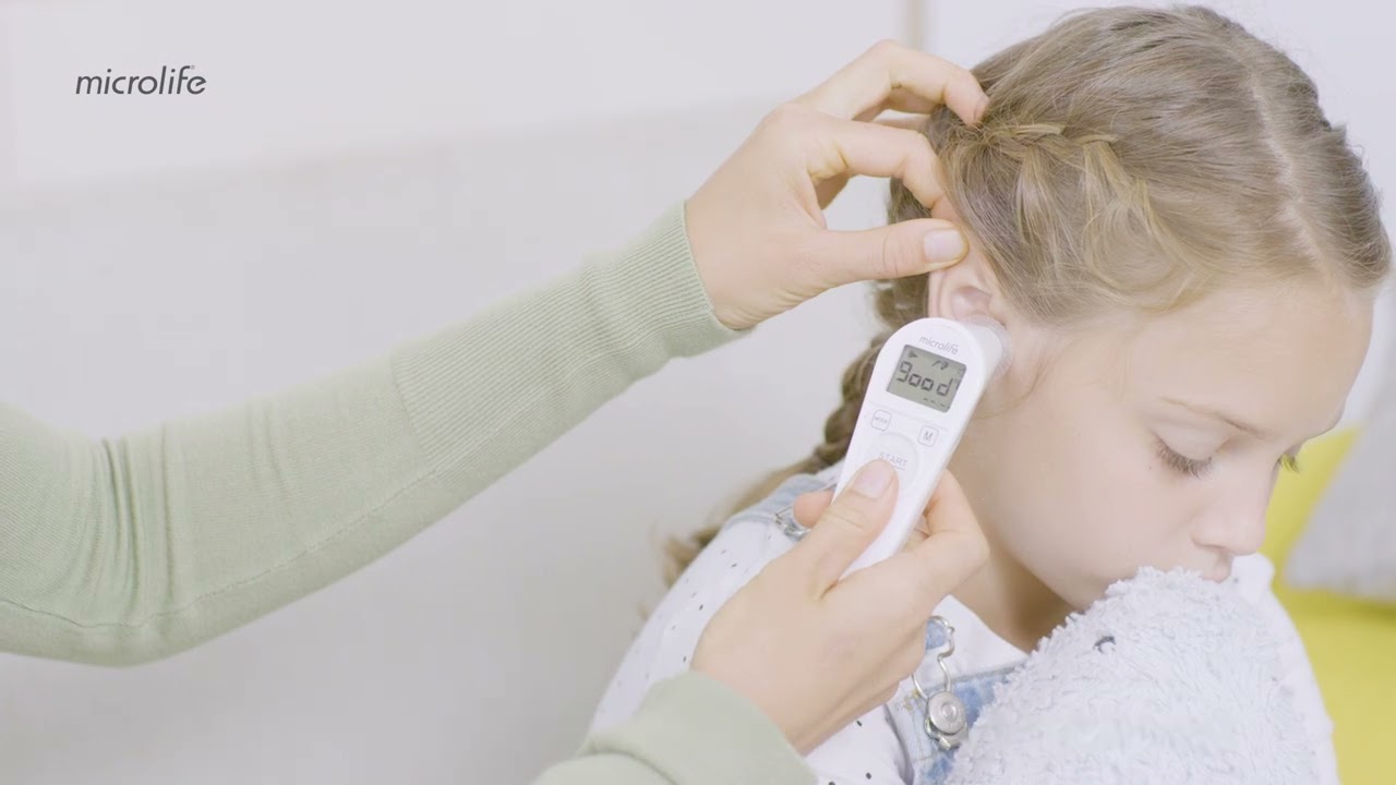 Microlife IR 210 Ear thermometer with hygienic probe cover and ACCUsens guidance system - PL Sub.