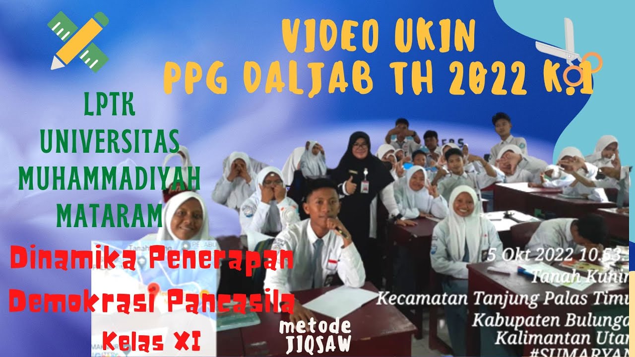 Video Praktik Pembelajaran UKin PPG Daljab 2022 K. 1 LPTK UMMAT Mapel PPKn Model PBL - Metode Jigsaw