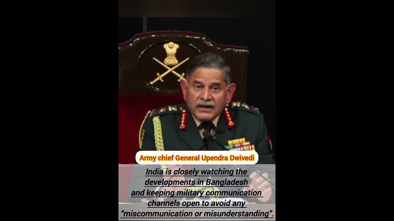 Indian army chief General Upendra Dwivedi's statement on 