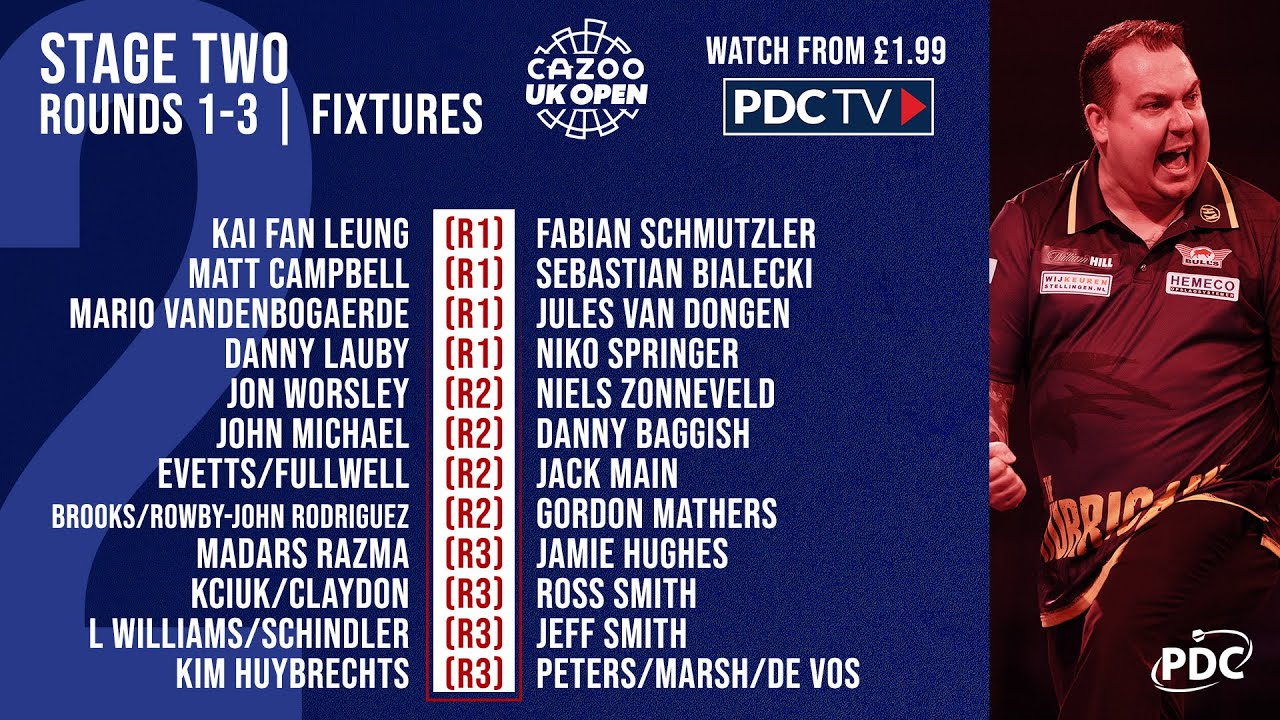 PDC Darts UK Open 2022 03 04 - Mario Vandenbogaerde vs Jules van Dongen - ENG