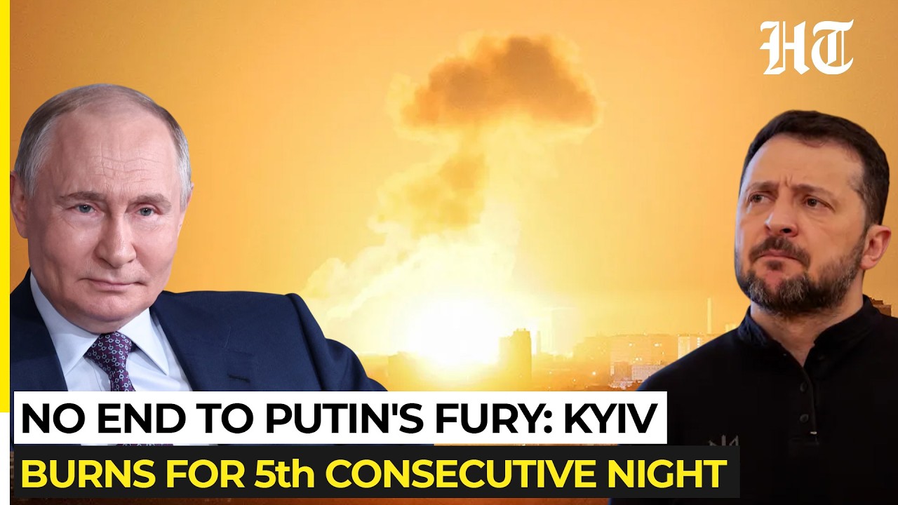 No End To Putin's Fury: Kyiv In Flames After 5th Consecutive Night Attack; Zelensky Defences Empty?