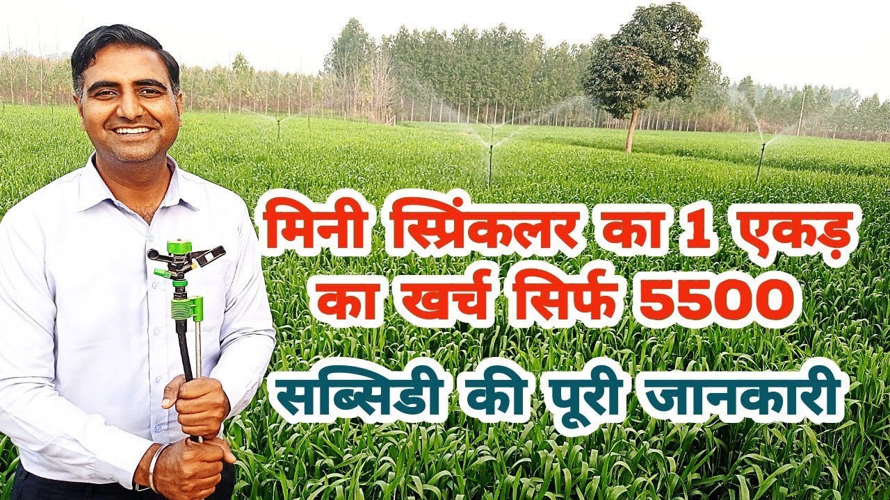 मिनी स्प्रिंकलर का 1 एकड़ का खर्च सिर्फ 5500 | सब्सिडी की पूरी जानकारी | Micro Irrigation |