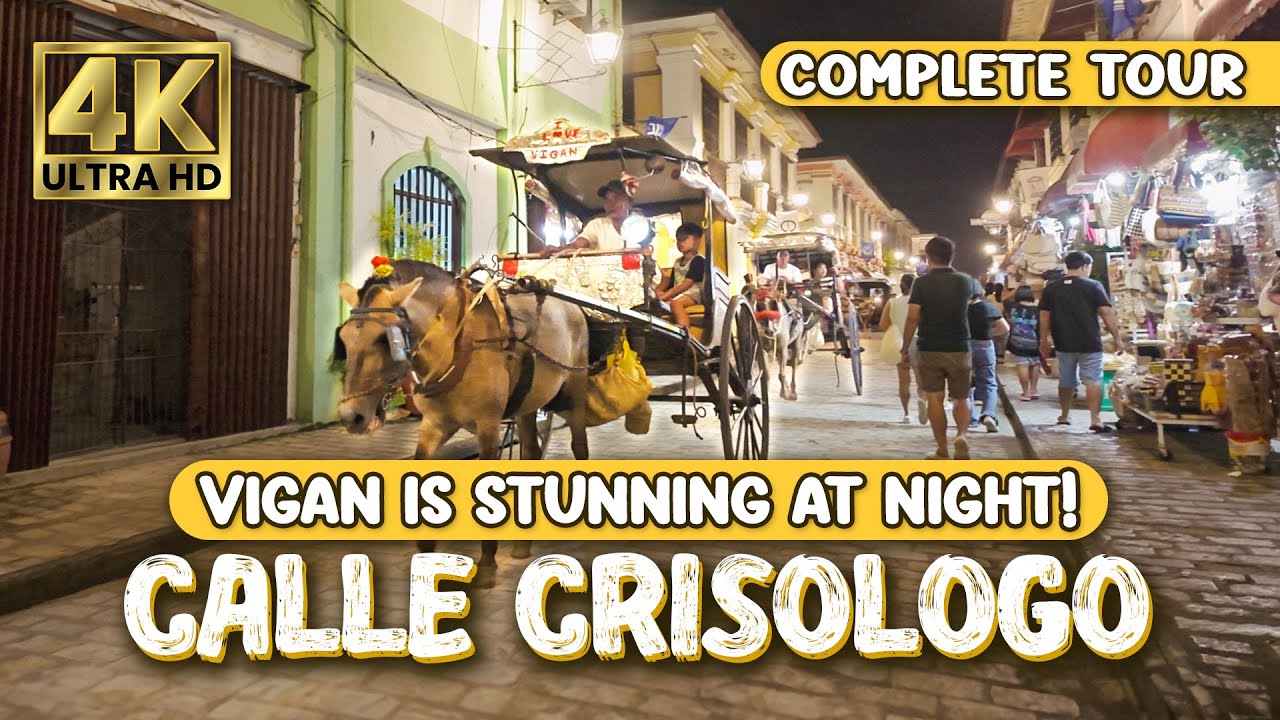 Vigan city STUNNING Night Life Tour! | Calle Crisologo | Complete Tour 2025