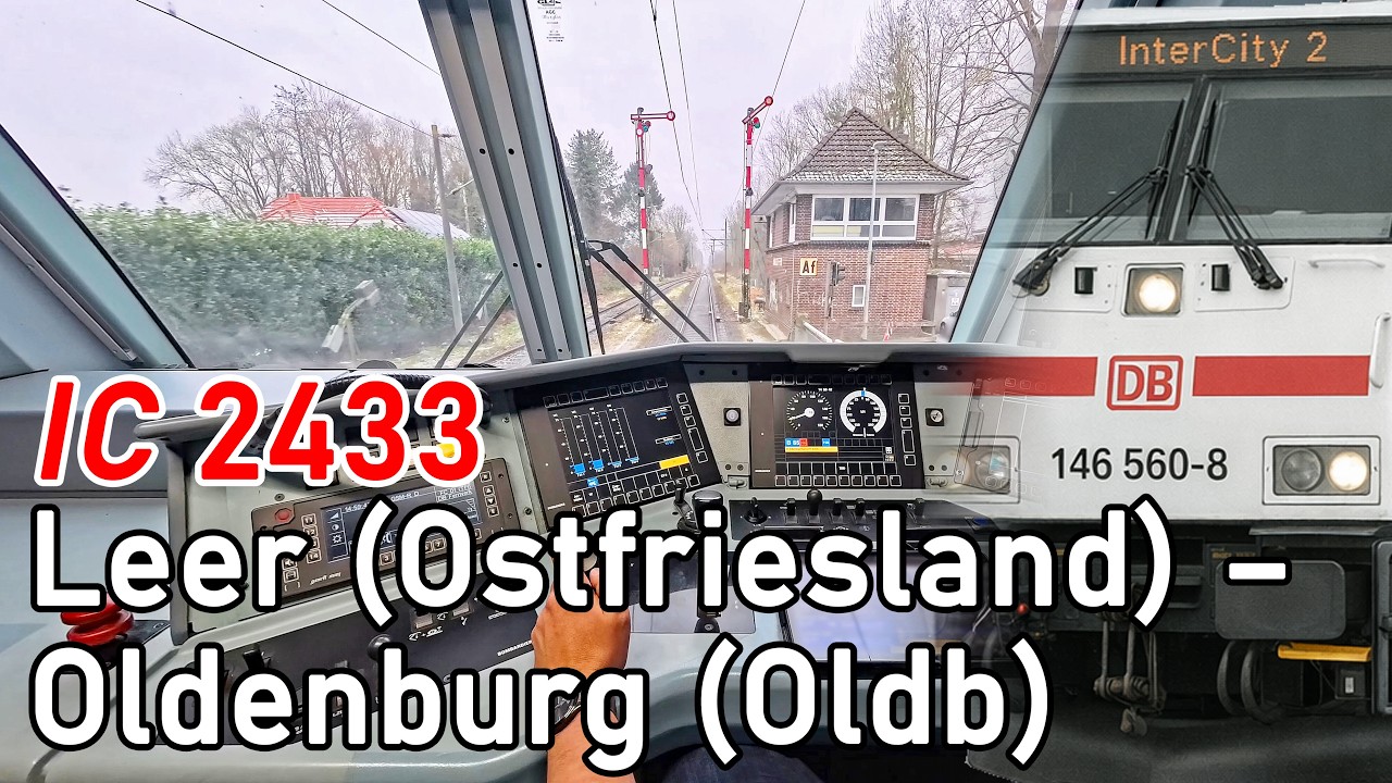 Halbe Kraft voraus, die Lok kämpft | IC 2433 Leer(Ostfriesl)–Oldenburg(Oldb) Hbf | BR 146.5-Mitfahrt