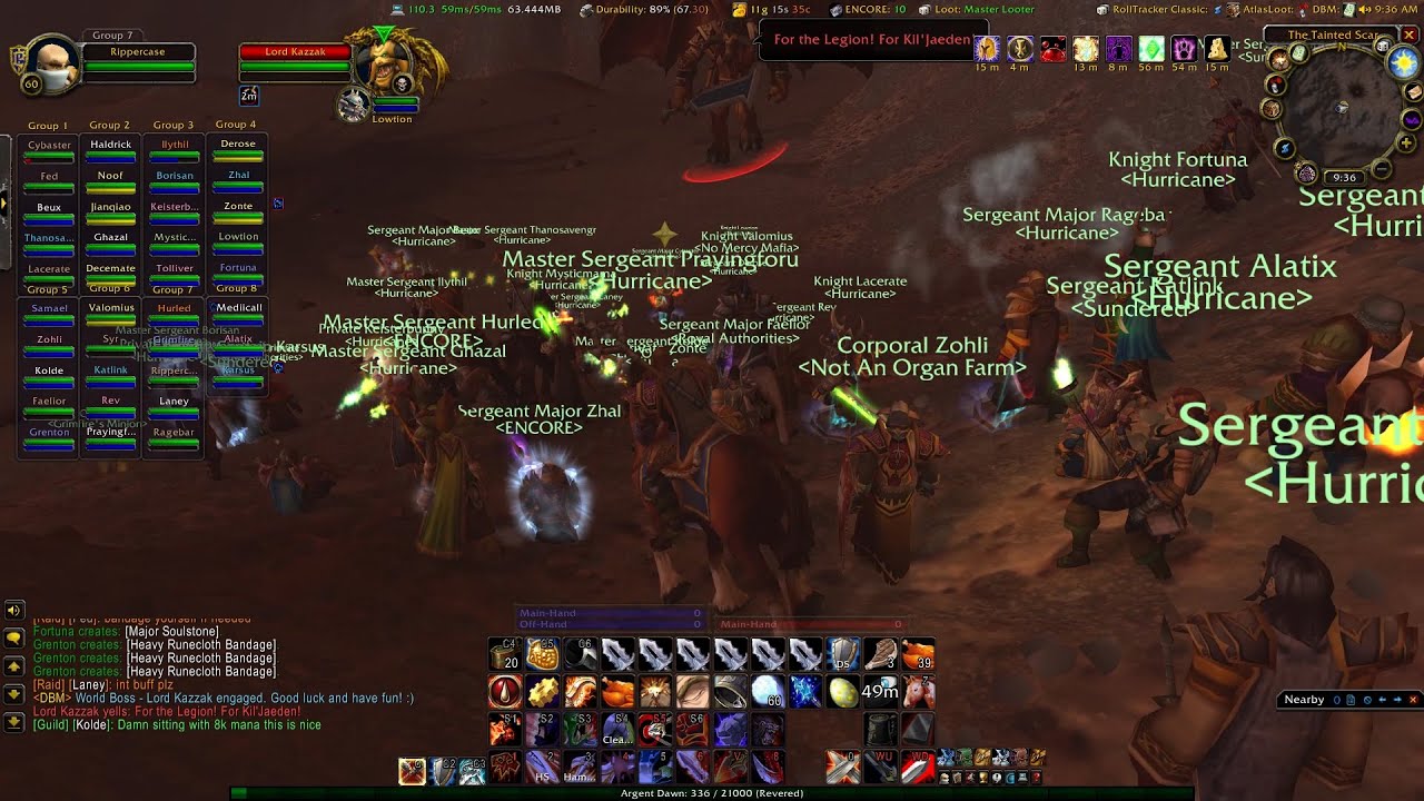 [Classic WoW] World Boss - Lord Kazzak - 12/15/2019
