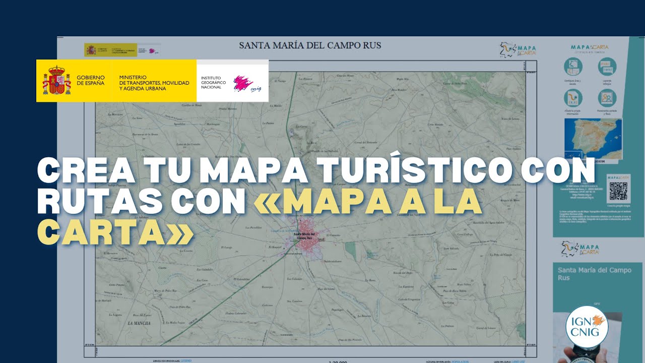 🌍 Crea tu mapa turístico con rutas con «Mapa a la Carta» – Instituto Geográfico Nacional