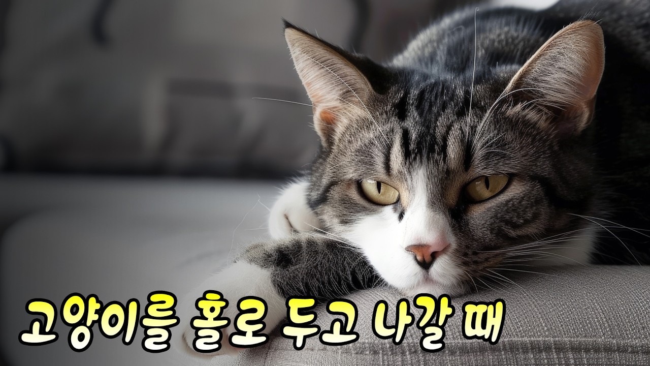 고양이를 홀로 두고 나가야 할때 해줘야할 것들