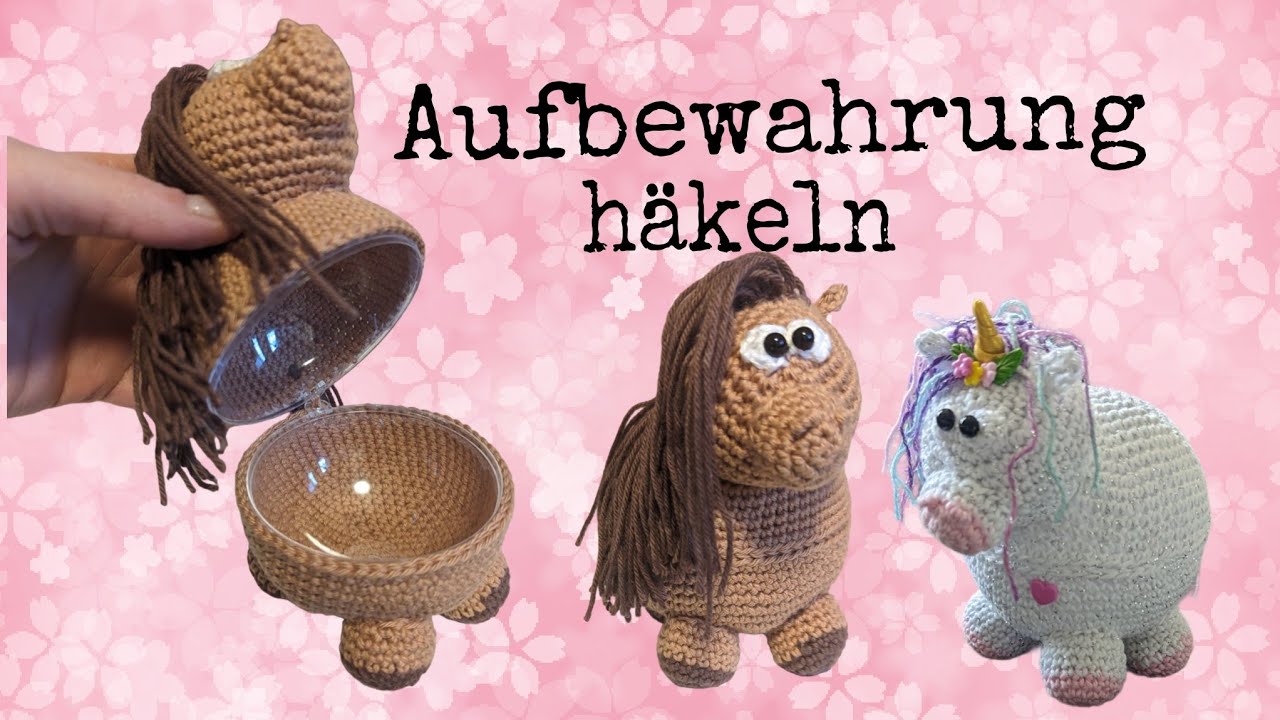 Pferd/Einhorn Amigurumi Aufbewahrung