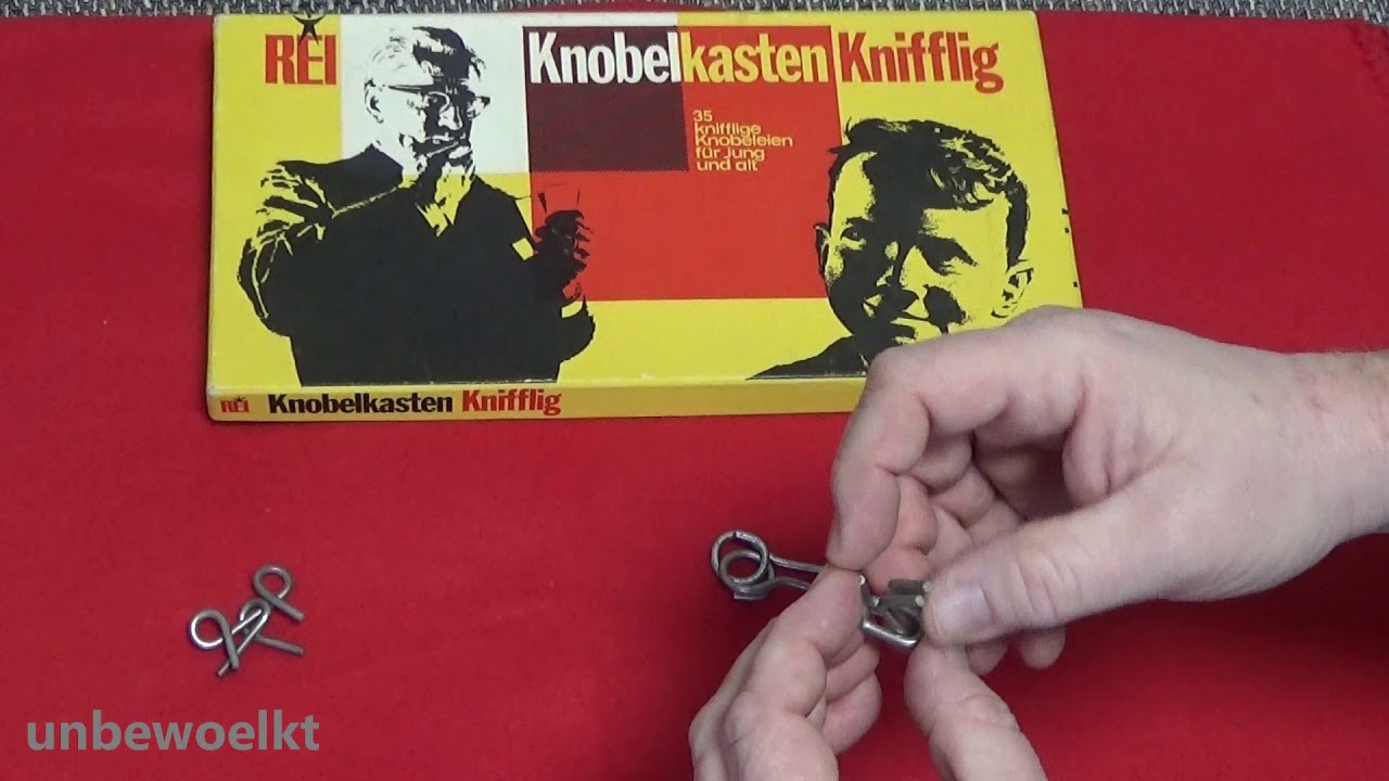 REI Knobelkasten Knifflig, DDR, Draht Vexierspiele, L&Ouml;SUNG!!