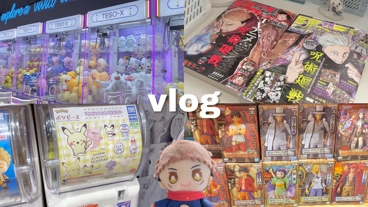 vlog 🍒 manga haul + unboxing, anime / sanrio merch, shopping at kinokuniya nyc, crane games