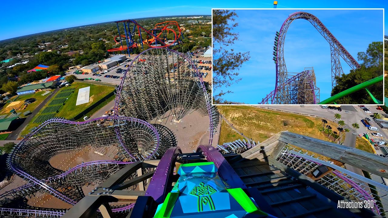 Tallest Steepest Drop Hybrid Coaster | Iron Gwazi Ride POVs | Busch Gardens 2022