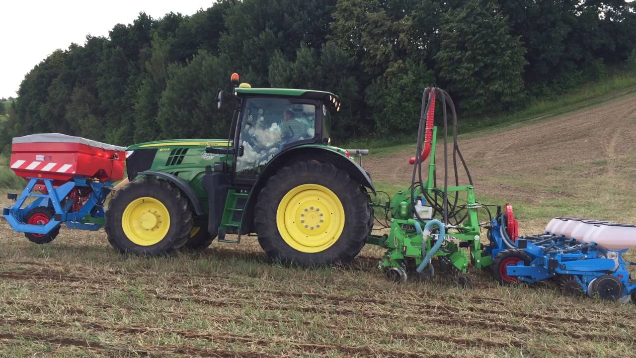 John Deere 6170R z Duro-Frace + Monosem