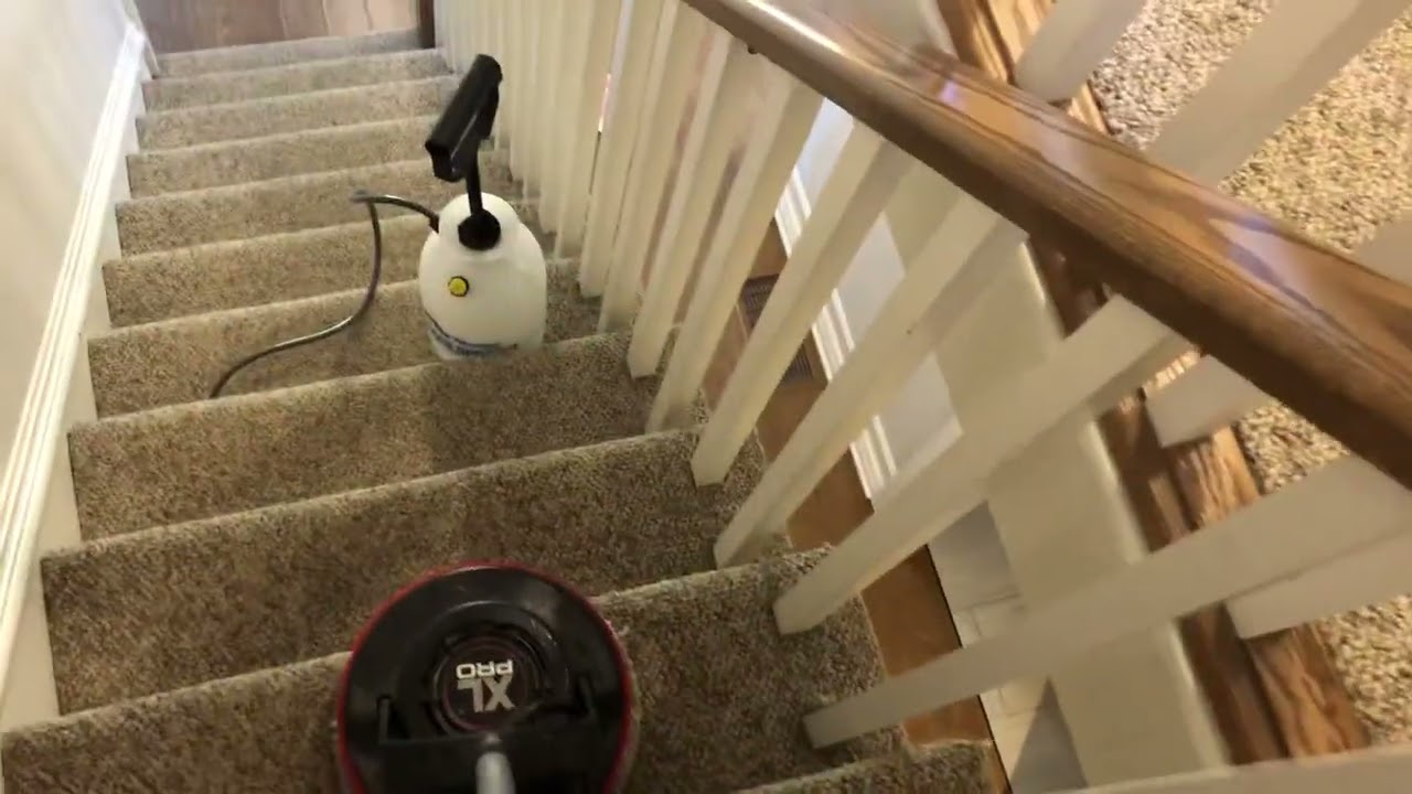 Cleaning Carpeted Stairs With Low Moisture