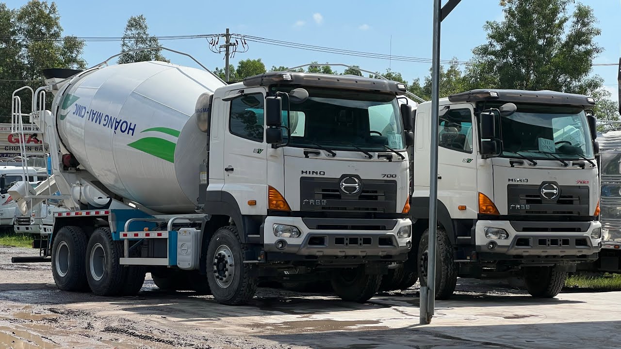 ✅Xe bồn trộn bê tông Hino 700 12 khối nhập nguyên chiếc cuối cùng tại Việt Nam