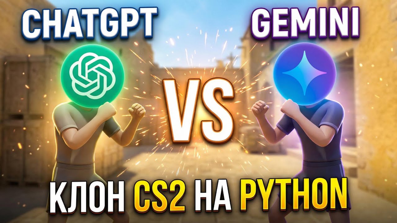ChatGPT против Gemini. Создал при помощи ИИ клон кс2 #ии #игры #кодинг #нейросеть #cs2 #контрстрайк2