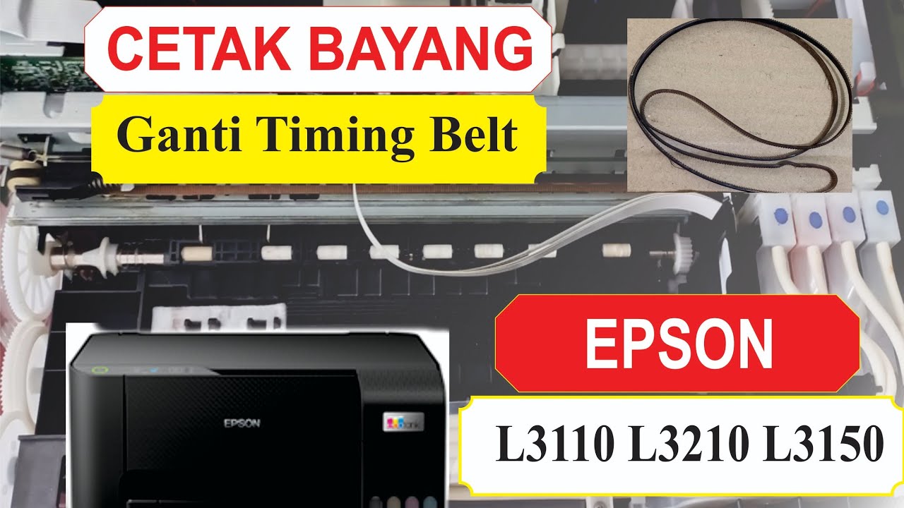 Hasil cetak Mbayang Ganti Timing belt Epson  L3110/L3210/3250/5190 tanpa bongkar Rumah Cartridge