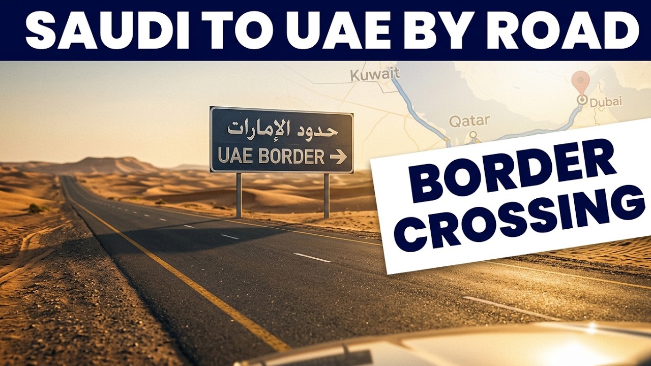 How to Cross into UAE by Road, Saudi Arabia and UAE Border Crossing Vlog. Solo Traveler