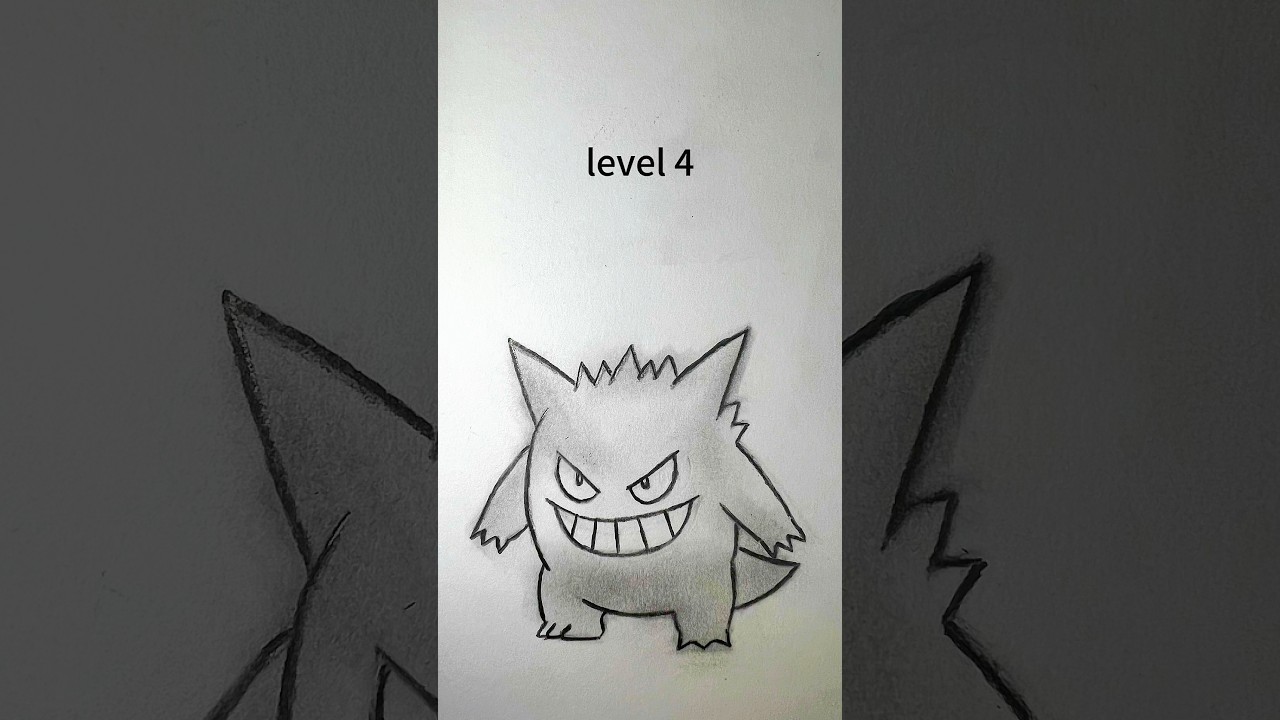 pokemon evolution gengar #pokemon #drawing #draw #gengar #gastly #haunter #pokeball