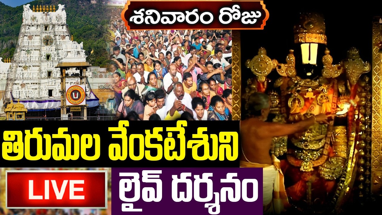 LIVE : శ్రీ వేంకటేశ్వర స్వామి లైవ్ దర్శనం | Saturday Special Tirumala Venkateswara Live Darshanam