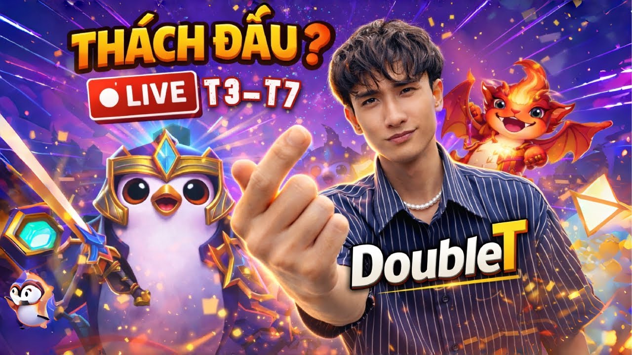 🔥 Cựu thách đấu tft trở lại đường đua | Đấu trường chân lý - TFT | DoubleT Gaming