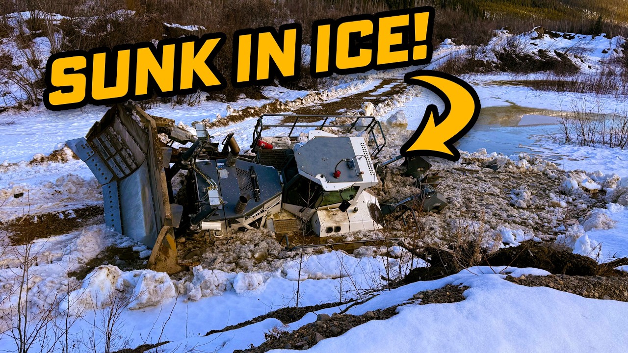 Our Dozer SINKS on Day 1 of 2025 Gold Mining season! Our beloved Liebherr needs an icy rescue!
