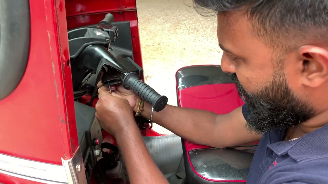 Fix Clutch Cable in Three-wheeler(ක්ලච් ‌කේබලය කැඩුනොත් හදාගන්නෙ මෙහෙමයි)