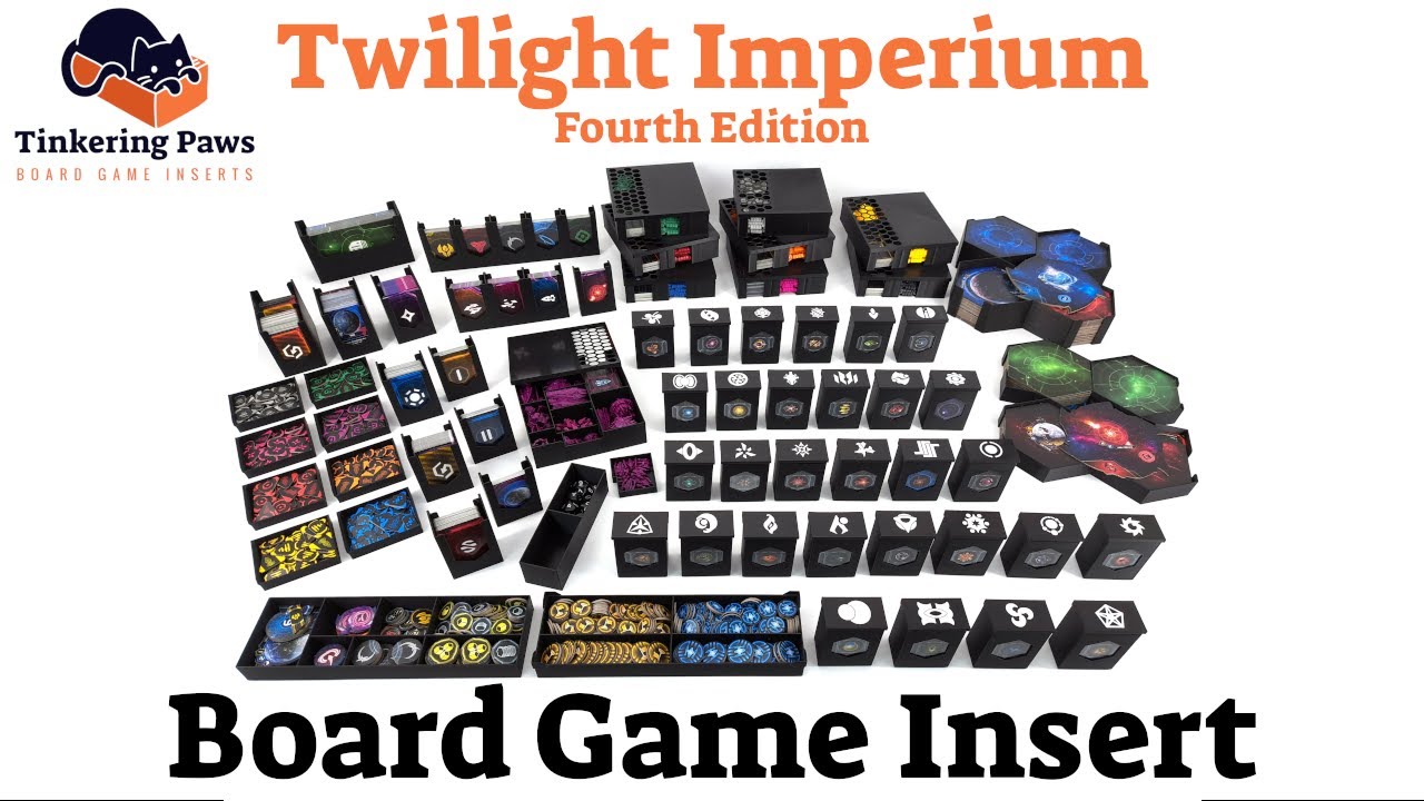 Twilight Imperium: Fourth Edition - Board Game Insert / Organizer - By Tinkering Paws