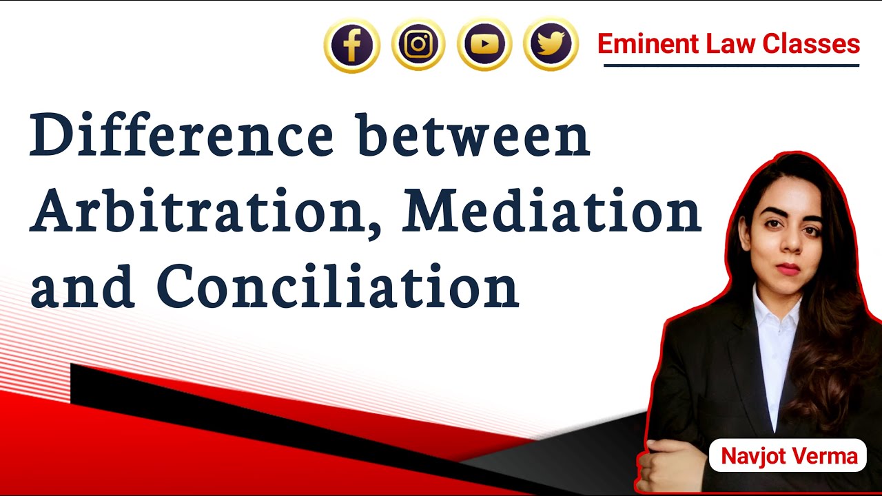 Arbitration | Mediation | Conciliation | Difference between Arbitration, Mediation and Conciliation