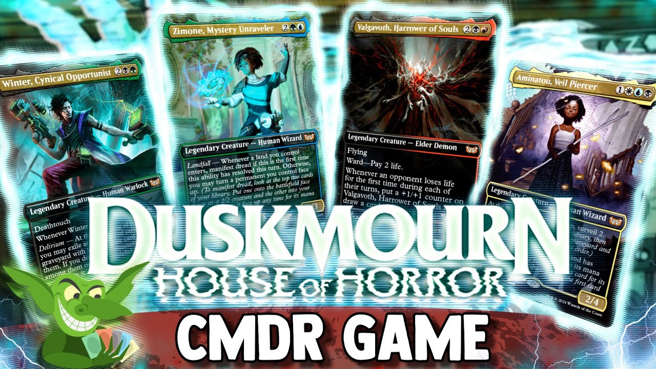 Winter vs Zimone vs Valgavoth vs Aminatou Duskmourn House of Horror Precon Game #MTGAmbassador
