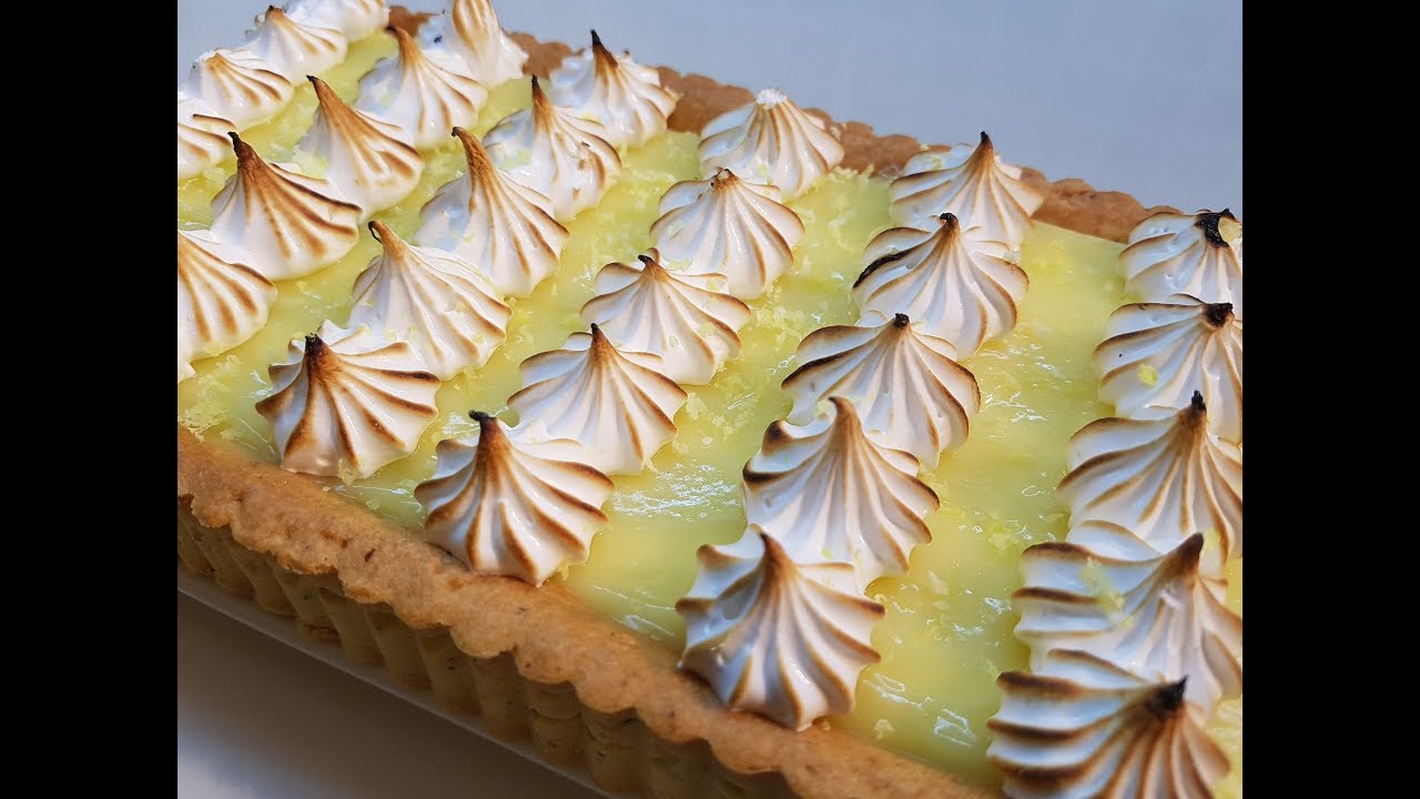 طارط بكريمة الحامض راقية  وبطريقة جد مبسطة TARTE AU CITRON MERINGUÉE