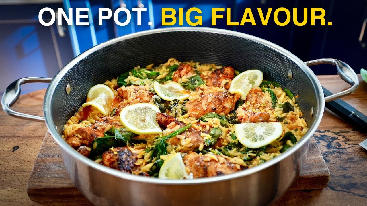 One-Pot Paprika Lemon Chicken Orzo | Easy 30-Minute Recipe