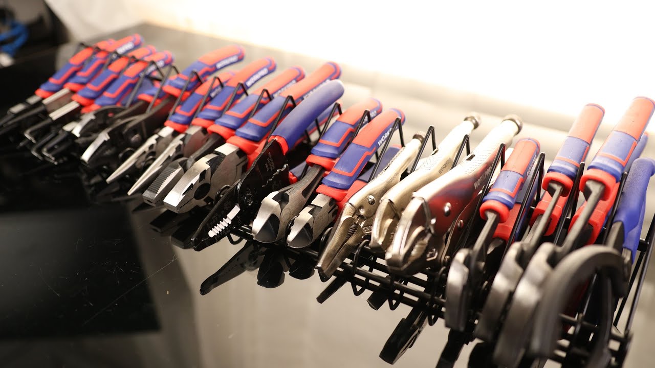 WORKPRO Pliers Set, 20-Piece Full Assortment of Pliers with 2-pack Pliers Organizer Rack