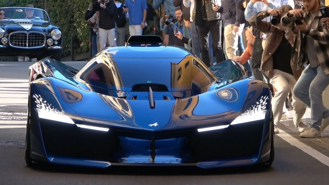 Alpine Alpenglow Hy4 Concept Car on the Public roads of Italy- Concorso d'Eleganza Villa D'Este