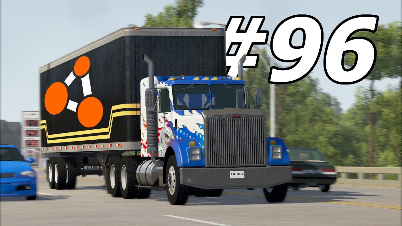 BeamNG.drive (#96) - REALISTYCZNY PRZEJAZD CIĘŻARÓWKĄ Z TOWAREM W RUCHU ULICZNYM