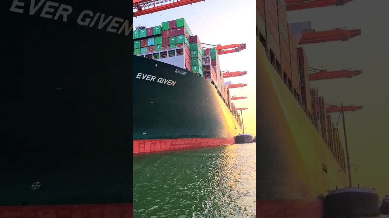 Container Ship That Blocked the Suez Canal is Loading Containers