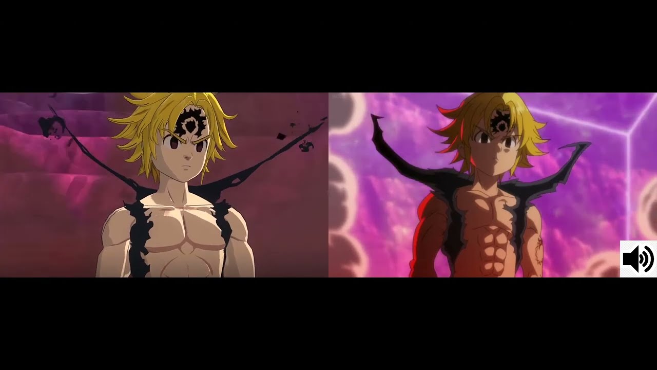 Seven Deadly Sins Meliodas vs. Escanor (Game vs. Anime)