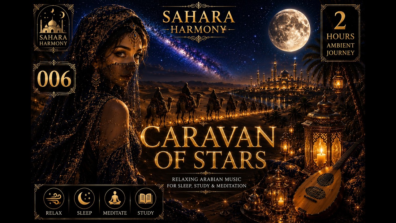 Caravan of Stars 🐪 Relaxing Arabian Oud Music Under the Desert Sky (2 Hours)