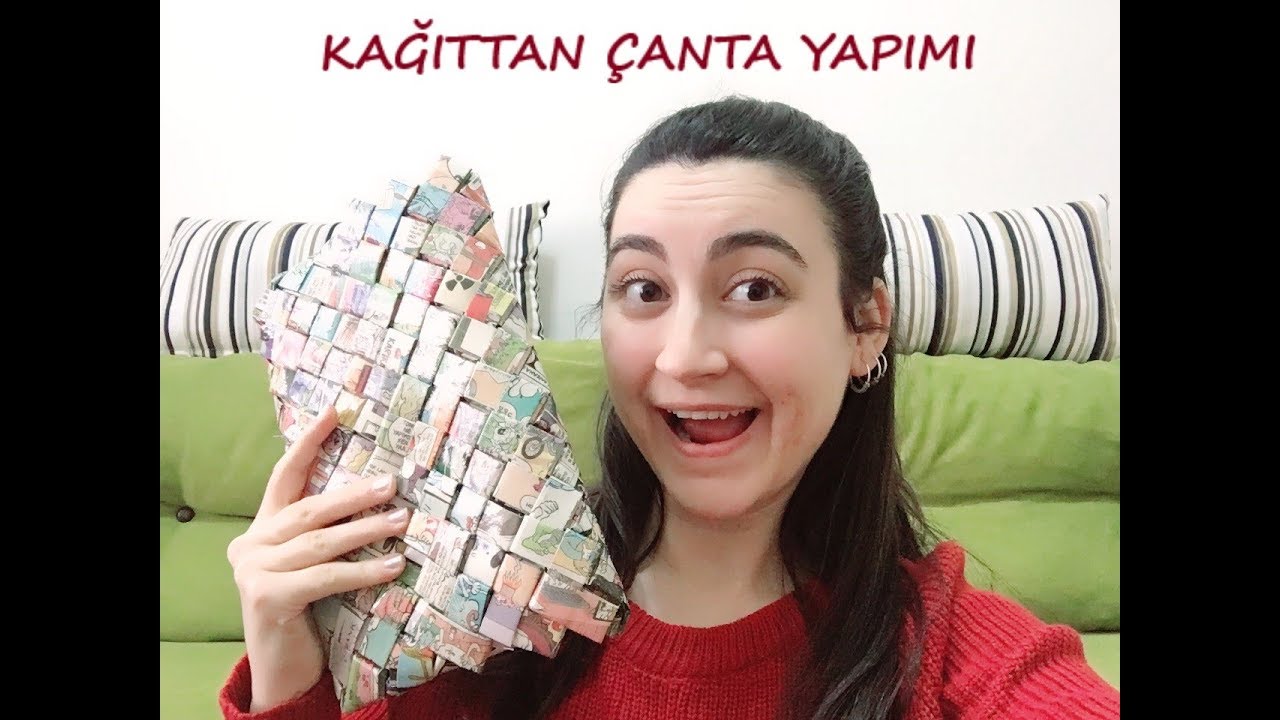 KAĞITTAN NASIL PORTFÖY ÇANTA YAPILIR-KARİKATÜR DERGİ- GERİ DÖNÜŞÜM-KENDİN YAP-DIY- HOW TO RECYCLE