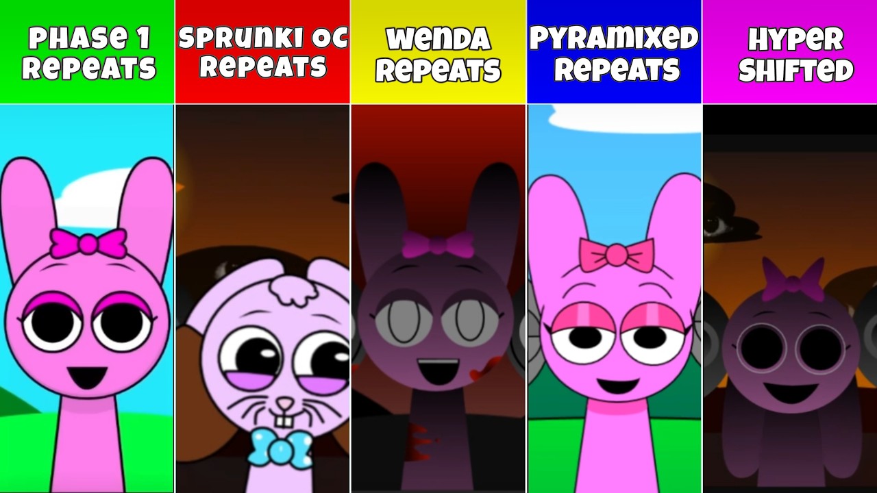 Sprunki Phase 1 x Wenda Treatment x Pyramixed x OC – Everyone Repeats Hyper Shifted Phase Fan Mod