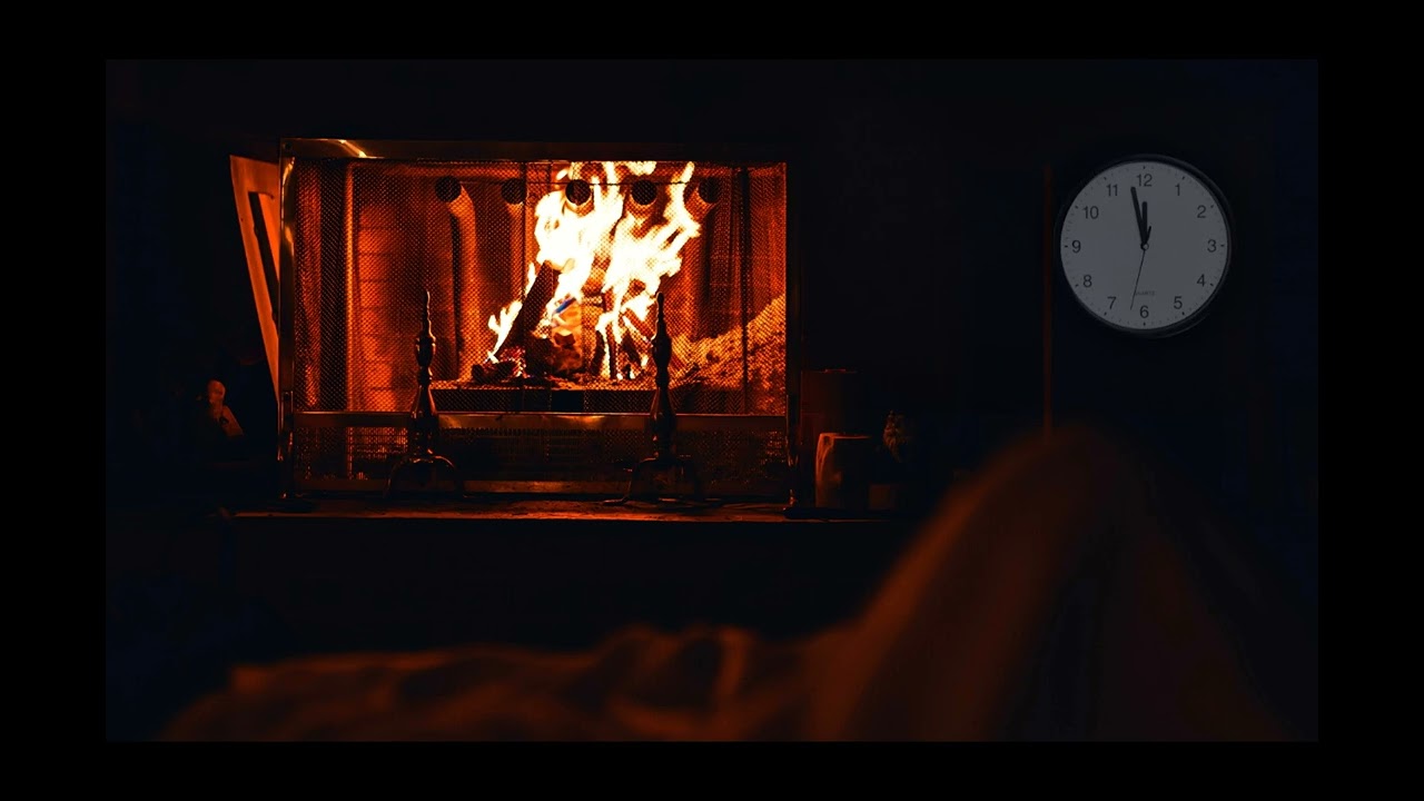 CLOCK + FIREPLACE || 1800's Grandfather Clock Ticking & Wood Burning Sounds [Chimes Every Hour]
