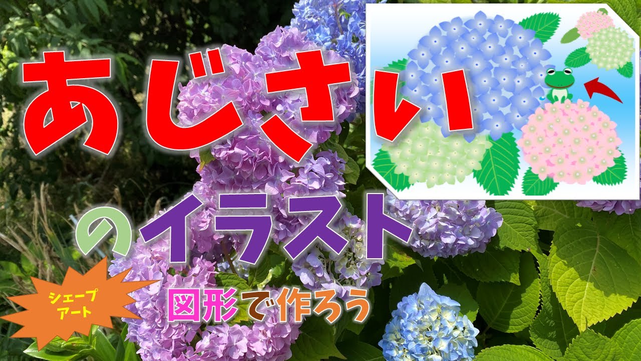 【パソコン教室】ワード作ろう   「あじさい」のイラスト2023