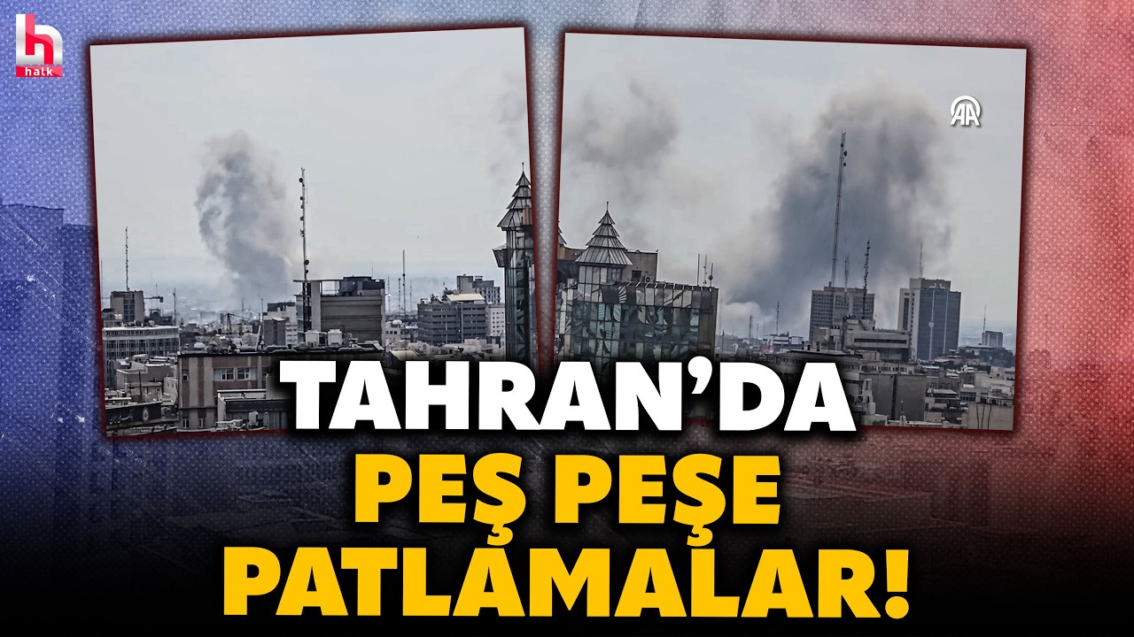 ÇARPICI GÖRÜNTÜLER! İran'ın başkenti Tahran'da çok sayıda patlama meydana geldi!