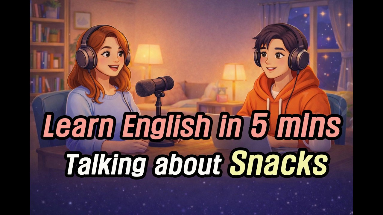 Talking About Snacks - Learn English conversation in 5 Minutes (Beginner to Intermediate)
