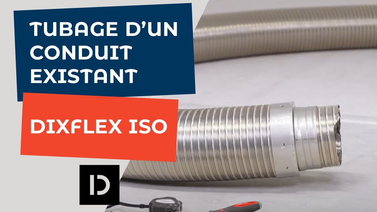 Tubage d’un conduit existant avec le tubage isolé DIXFLEX ISO