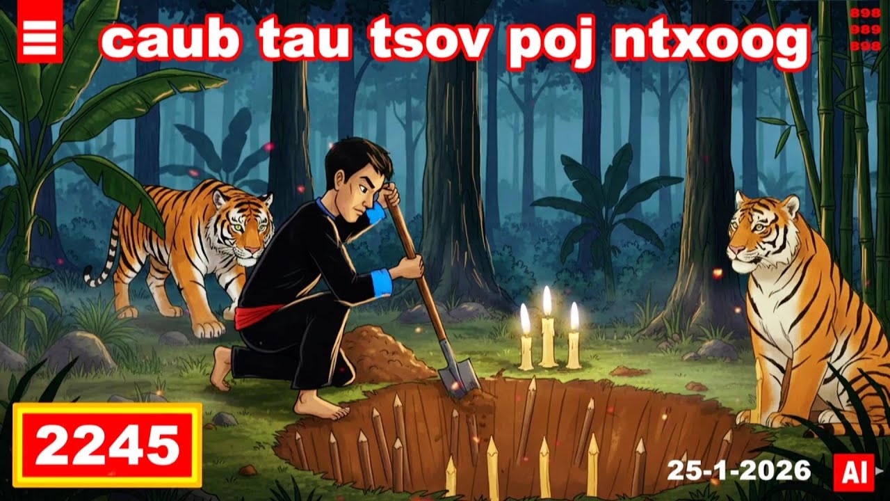 dab hais hmoob - 2245 - 25-1-2026 cuab tau tsov poj ntxoog, ไม่ได้ตั้งใจ, by accident.