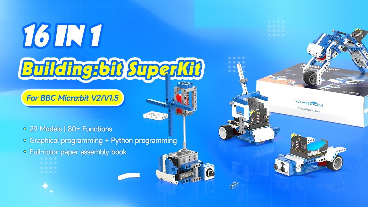 Yahboom 16 in 1 Building:bit Super kit for BBC Micro:bit V2/V1.5