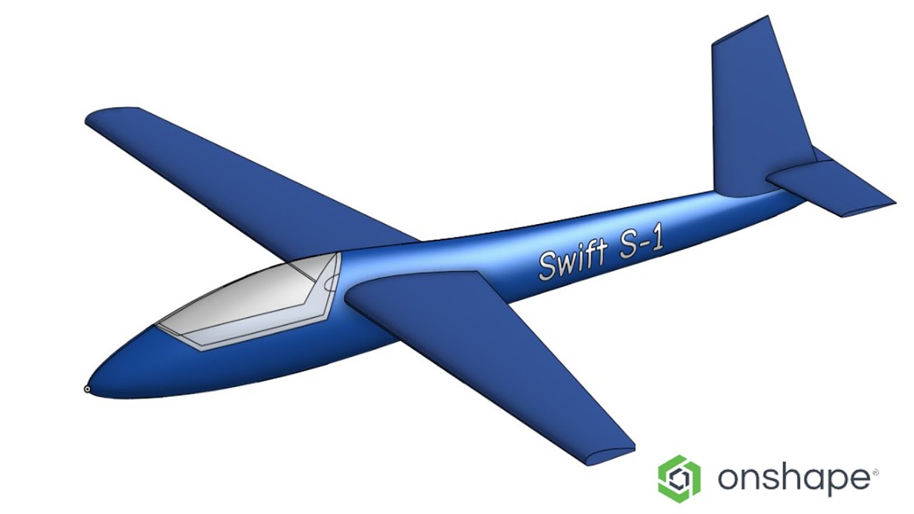 Моделирование поверхности в Onshape: проектирование обтекаемого планера